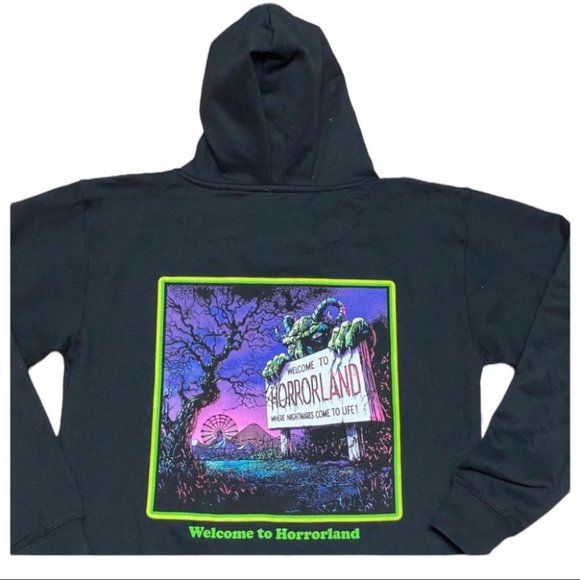 Goosebumps Other - Goosebumps Horrorland Hoodie Logo Graphic Fall Lounge Slime Monster Halloween